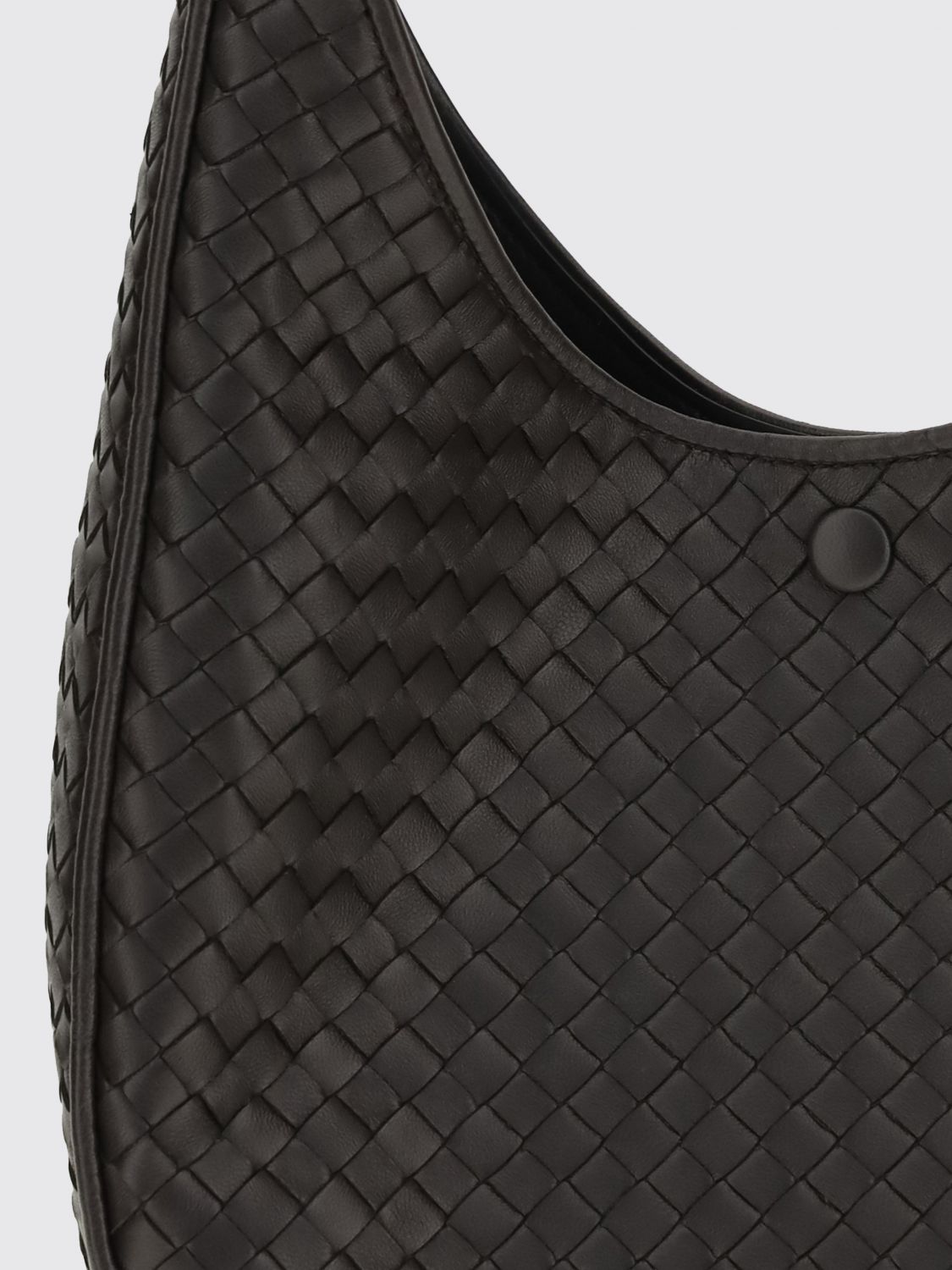 Bottega Veneta Women Ovetto Intrecciato Lambskin Shoulder Bag Bottega Veneta With Woven Handle BOTTEGA VENETA
