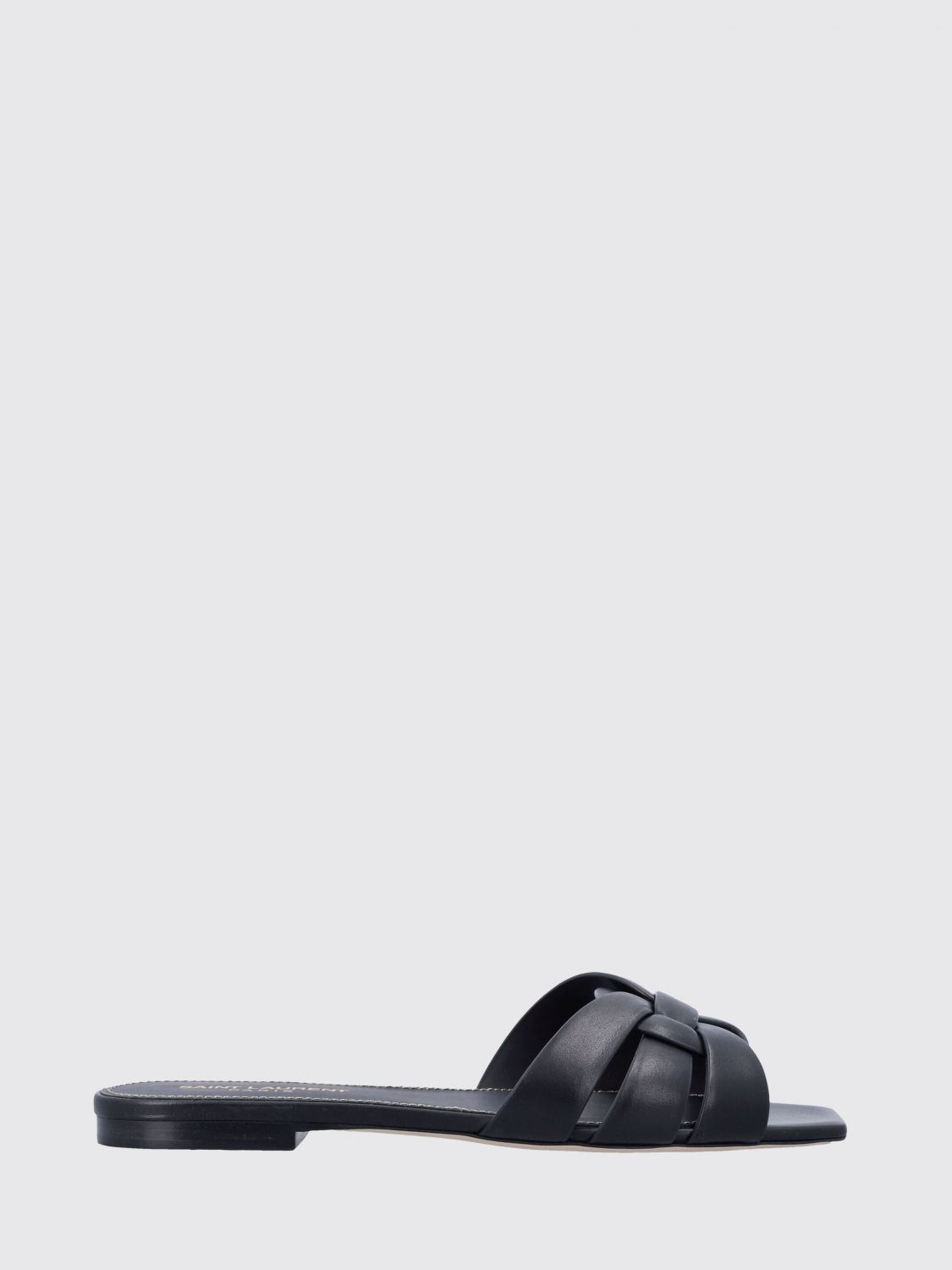 Saint Laurent Women Tribute Leather Mules Saint Laurent With A Square Toe And Low Heel SAINT LAURENT