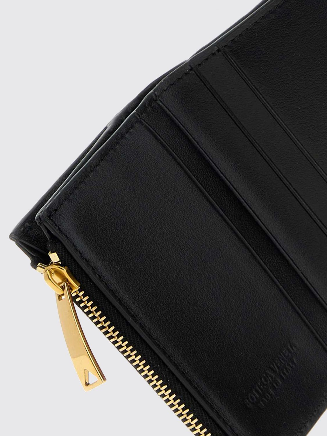 Bottega Veneta Women Bottega Veneta Andiamo Woven Lambskin Leather Tri-Fold Wallet BOTTEGA VENETA