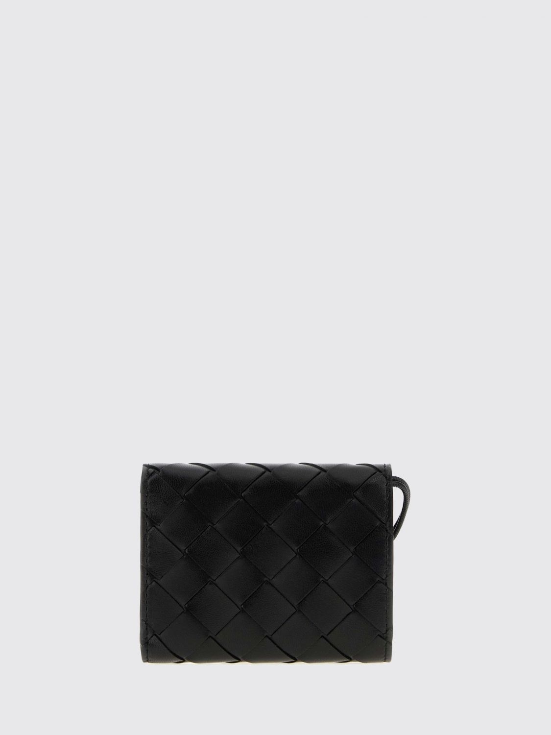 Bottega Veneta Women Bottega Veneta Andiamo Woven Lambskin Leather Tri-Fold Wallet BOTTEGA VENETA