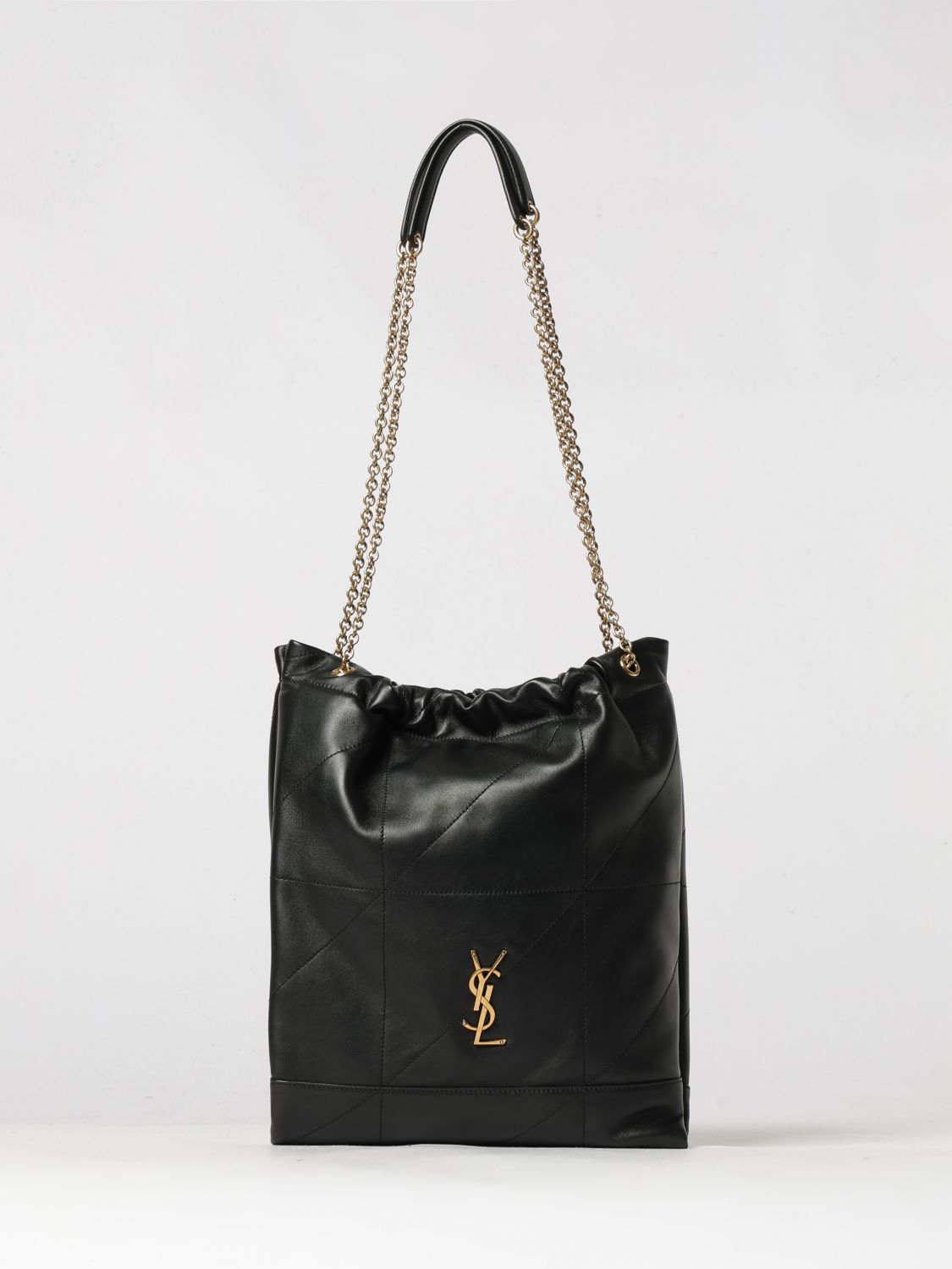 Saint Laurent Women Saint Laurent Jamie Small Leather Bucket Bag With Ysl Monogram SAINT LAURENT