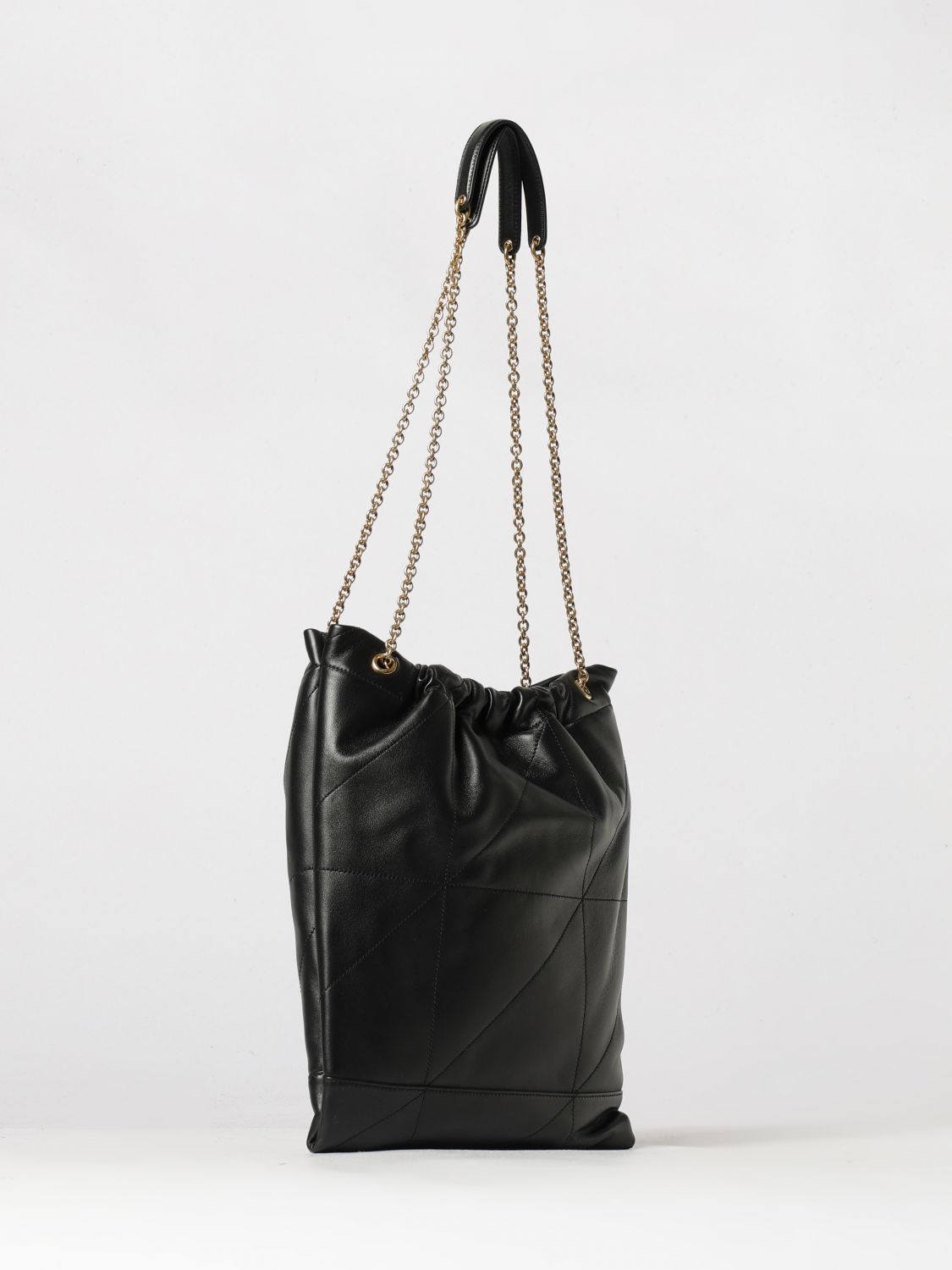 Saint Laurent Women Saint Laurent Jamie Small Leather Bucket Bag With Ysl Monogram SAINT LAURENT