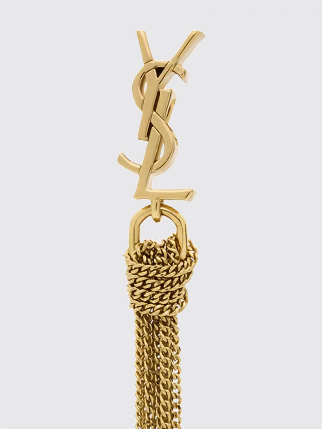 Saint Laurent Women Ysl Monogram Brass Earrings Saint Laurent SAINT LAURENT