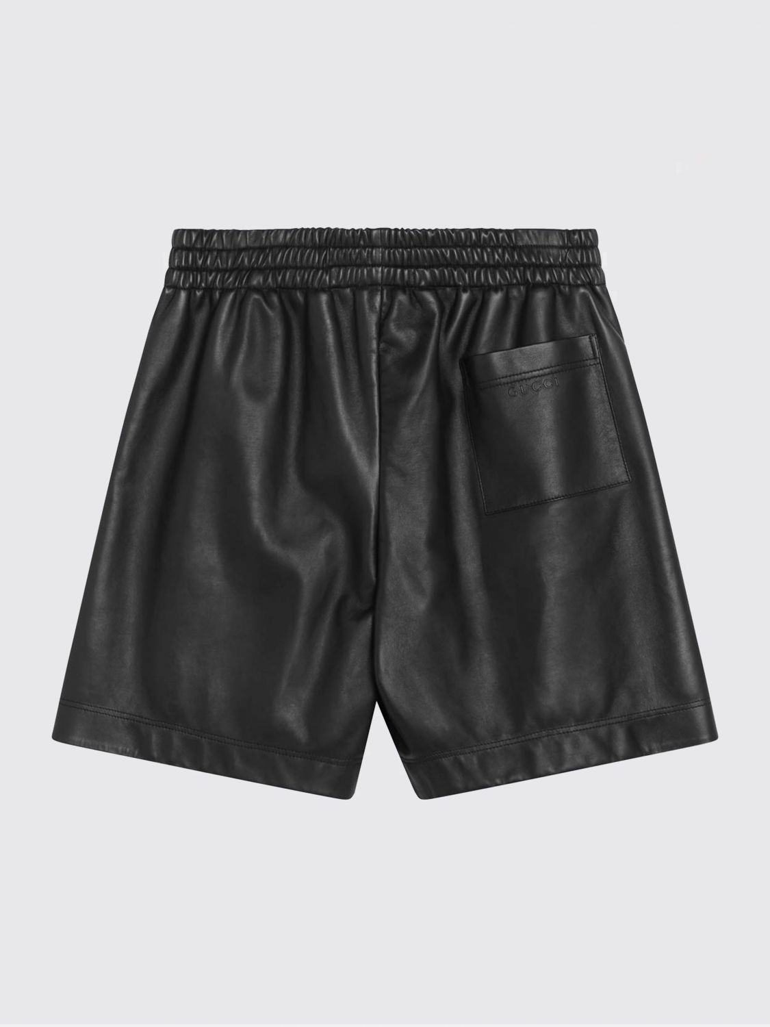 Gucci Lambskin Leather Shorts With Elasticated Drawstring Waist GUCCI