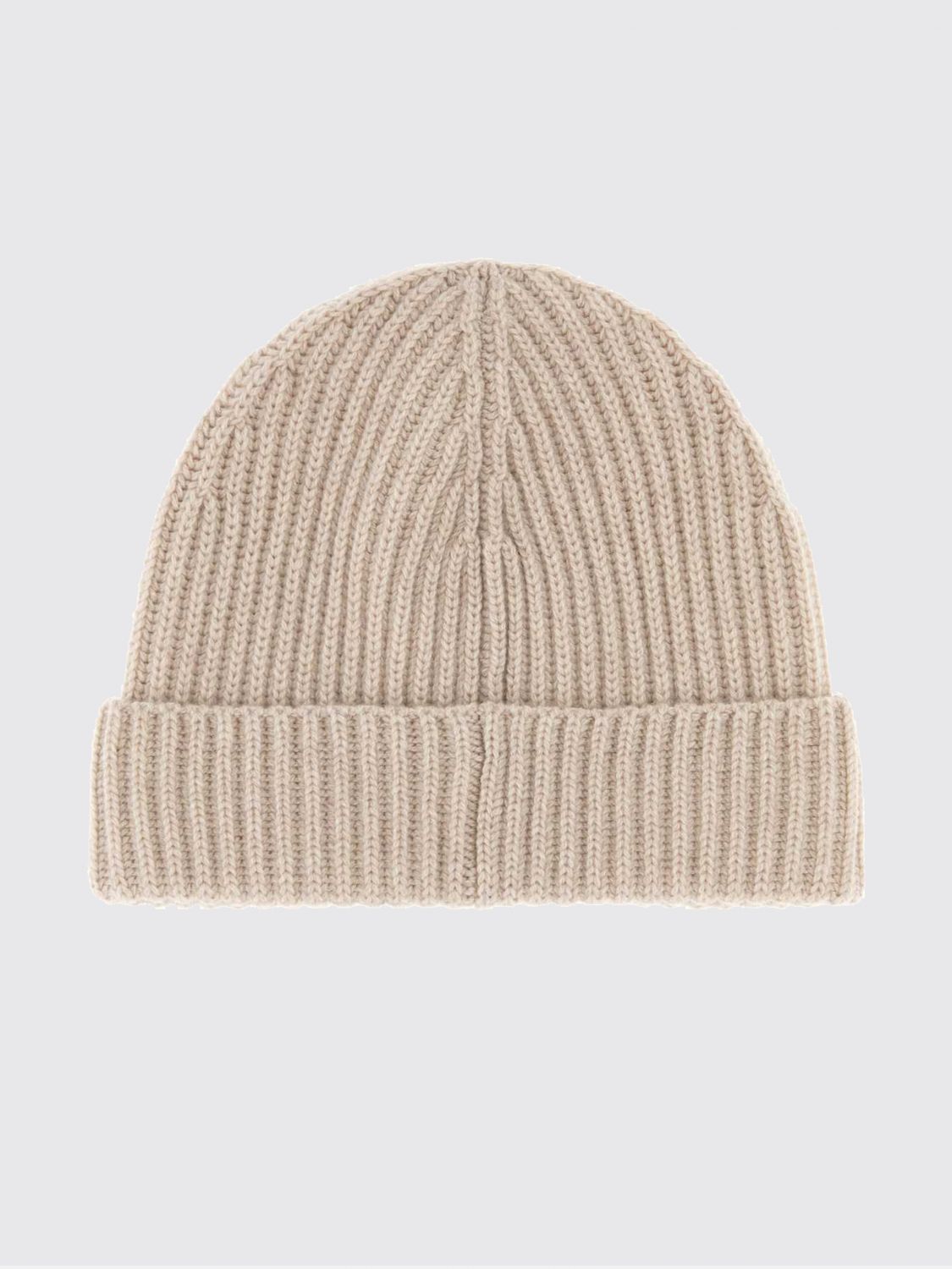 Loewe Women Loewe Ribbed Pure Cashmere Beanie With Cuff And Logo Patch LOEWE