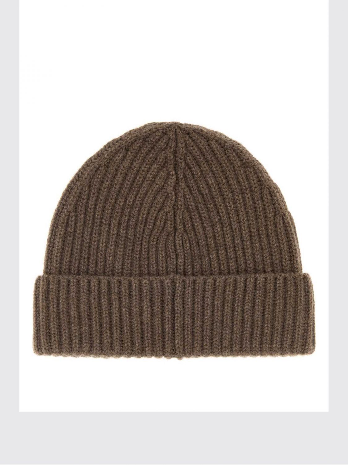 Loewe Women Loewe Ribbed Pure Cashmere Beanie With Cuff And Logo Patch LOEWE