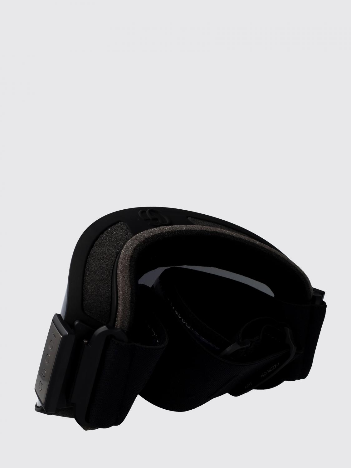 Gucci Men Gucci Acetate Ski Goggles With Engraved Logo And Adjustable Strap GUCCI