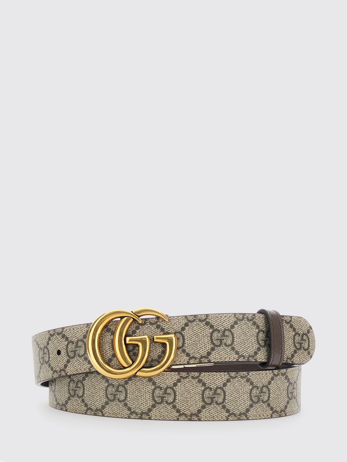 Gucci Women Reversible Gg Marmont Belt Gucci In Supreme Canvas And Leather With Double G Buckle GUCCI