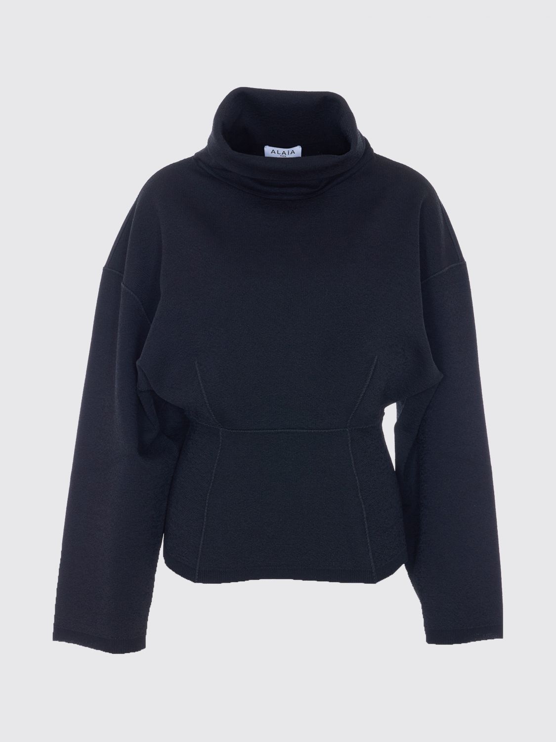 AlaiA Women Alaia Slim-Fit Turtleneck Jumper In Silk Blend With Dropped Shoulders ALAIA
