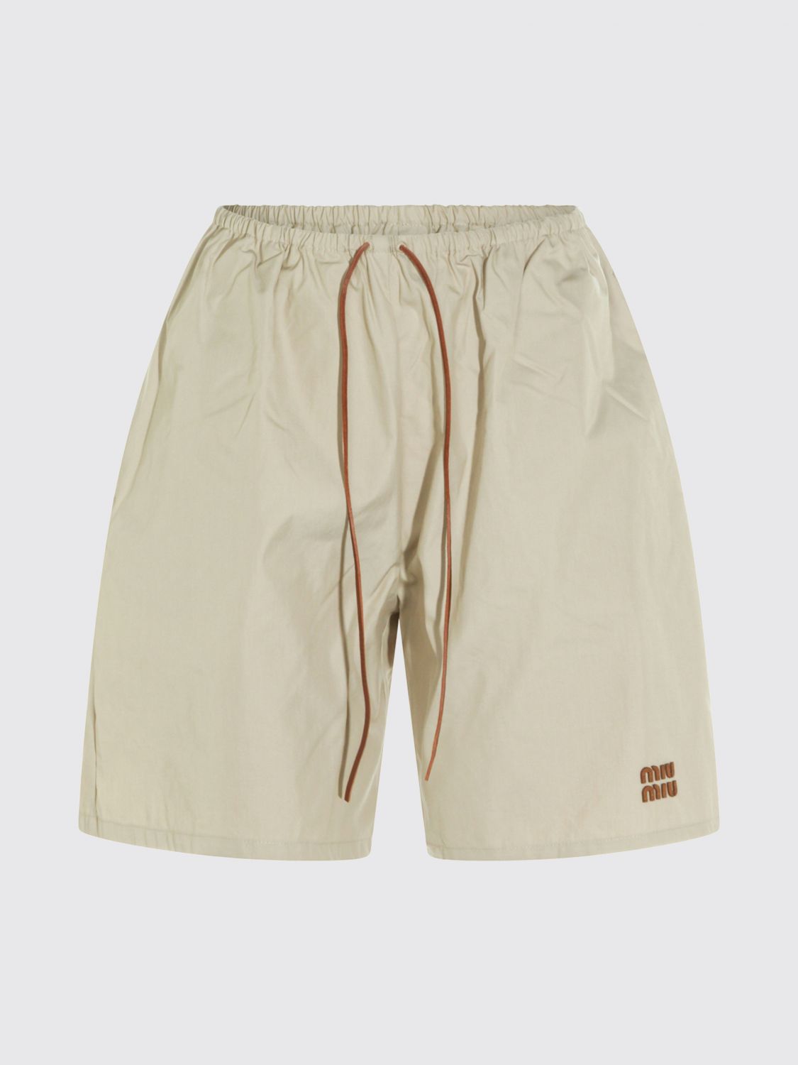 Miu Miu Shorts Woman Cream MIU MIU