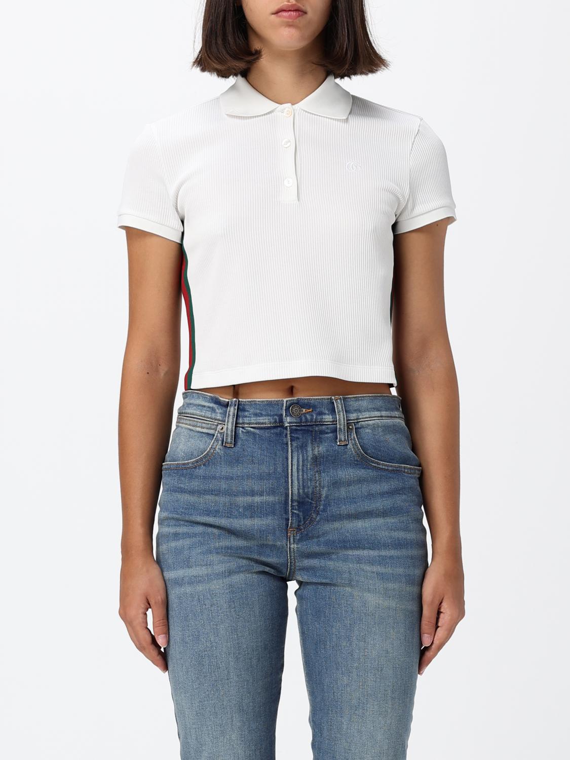 Gucci Polo Shirt Woman White GUCCI