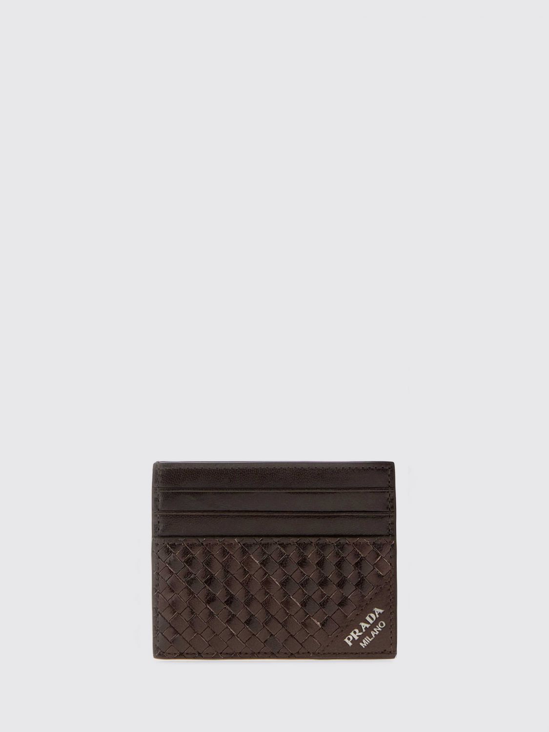 Prada Wallet Men Brown PRADA