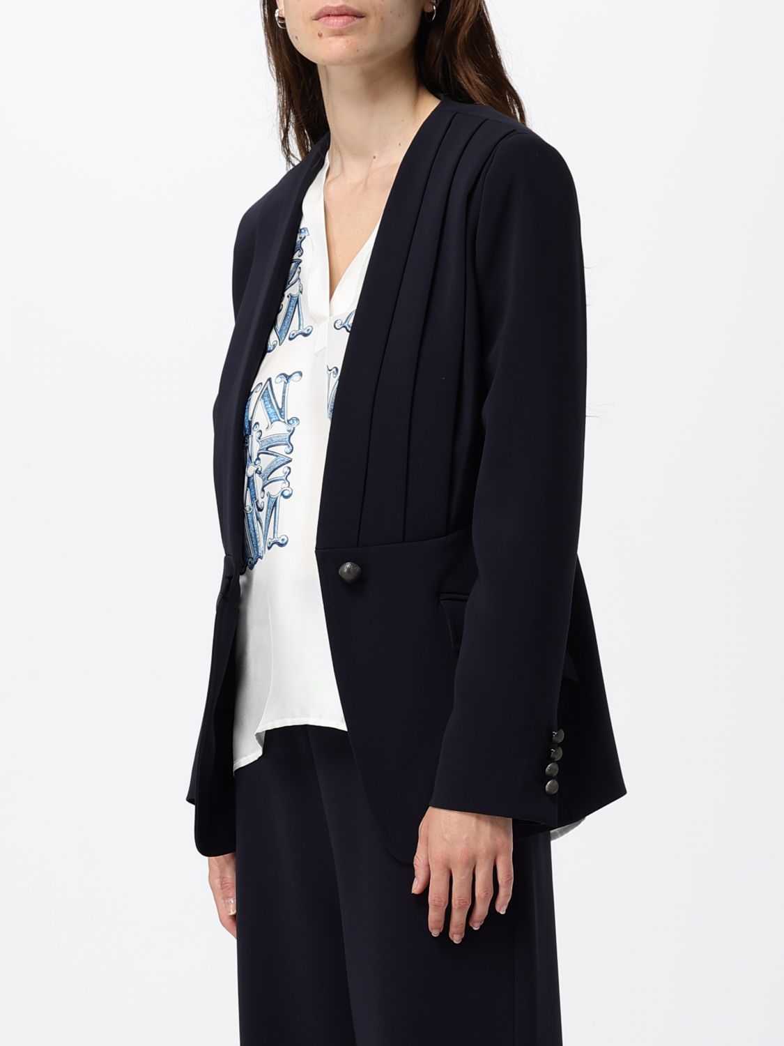 Max Mara Women Max Mara Single-Breasted Virgin Wool Slim Fit Blazer For Women MAX MARA