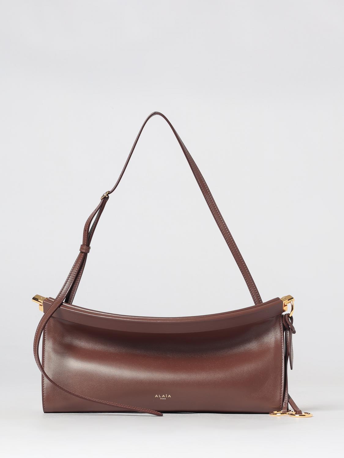 Alai�A Women Le Click East West Smooth Leather Shoulder Bag Alaia With Tassels ALAIA