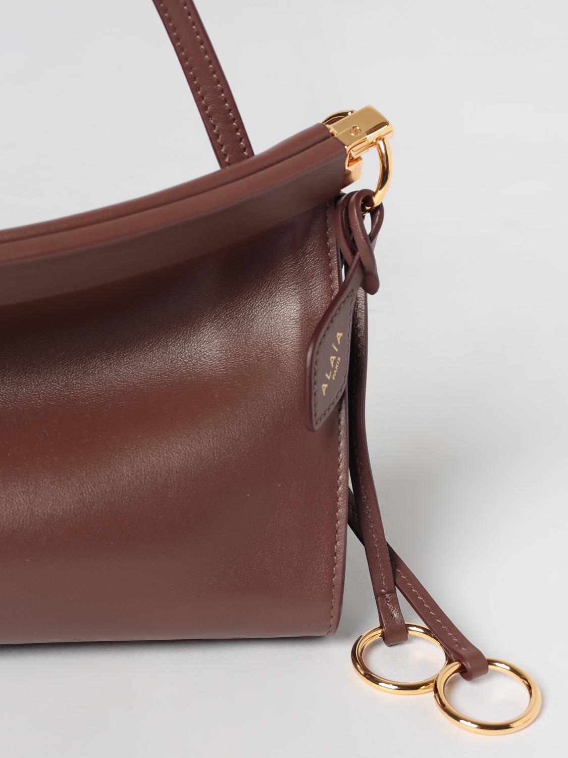Alai�A Women Le Click East West Smooth Leather Shoulder Bag Alaia With Tassels ALAIA