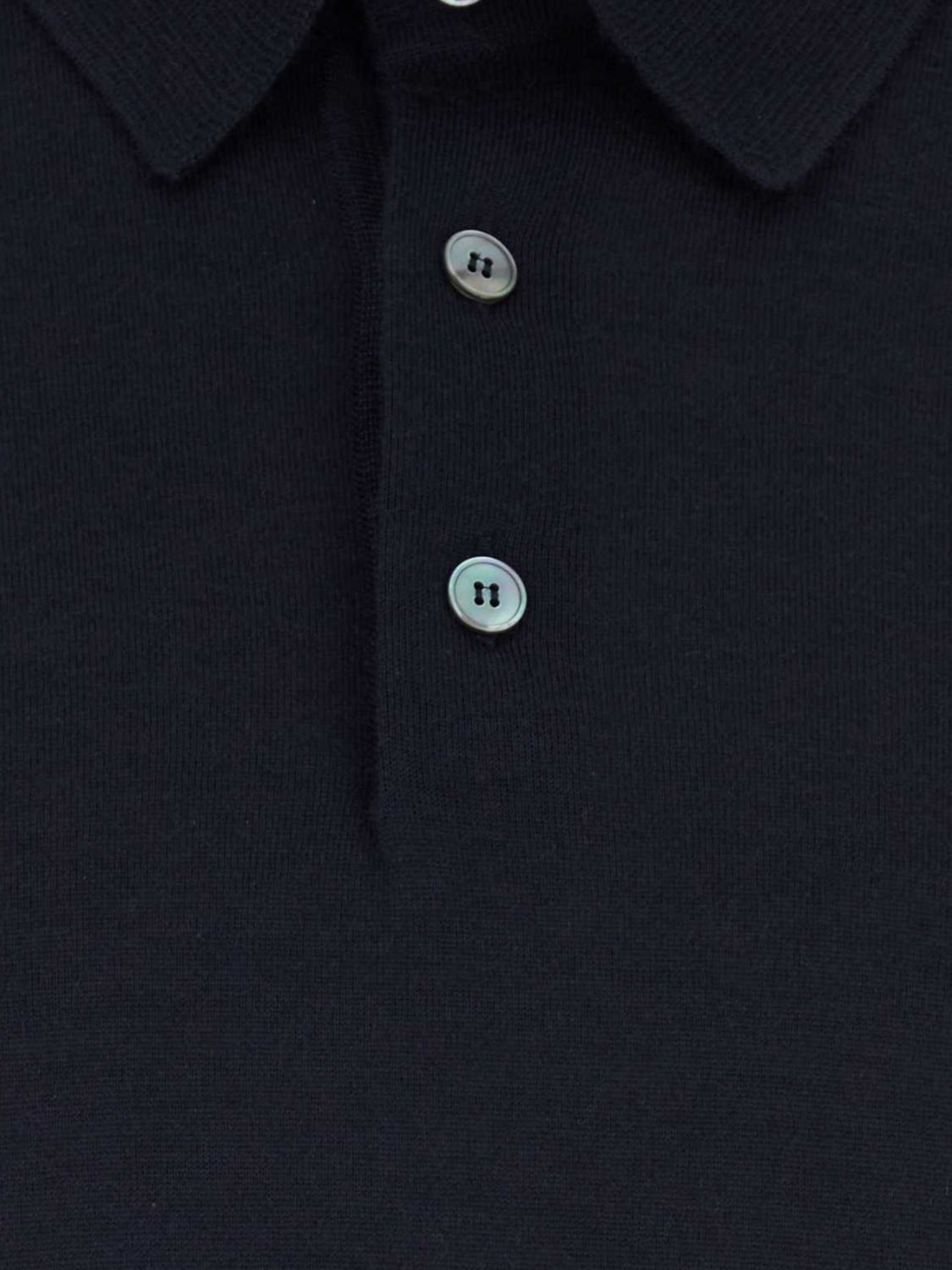 Zegna Men Zegna Cashmere And Silk Long-Sleeved Knit Polo ZEGNA