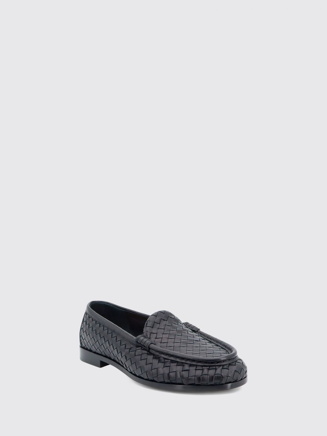 Bottega Veneta Men Bottega Veneta Silenzio Lambskin Loafers With Intrecciato Motif BOTTEGA VENETA
