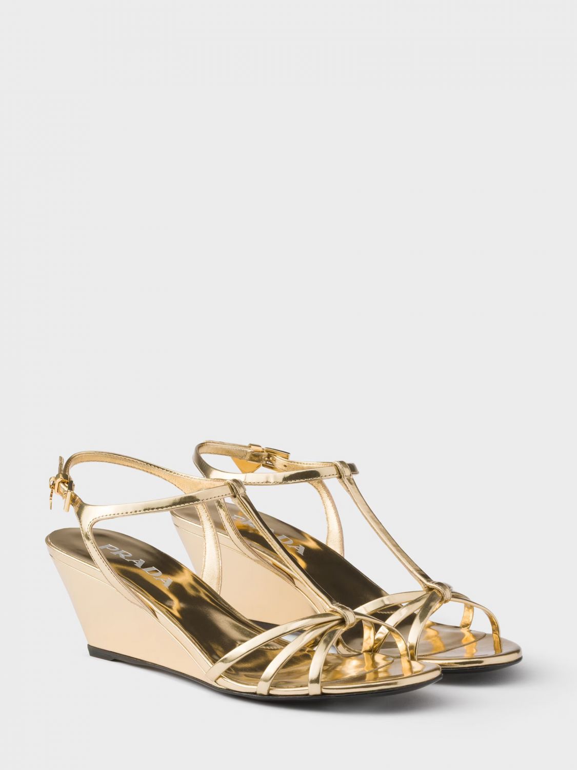 Prada Heeled Sandal Woman Gold PRADA