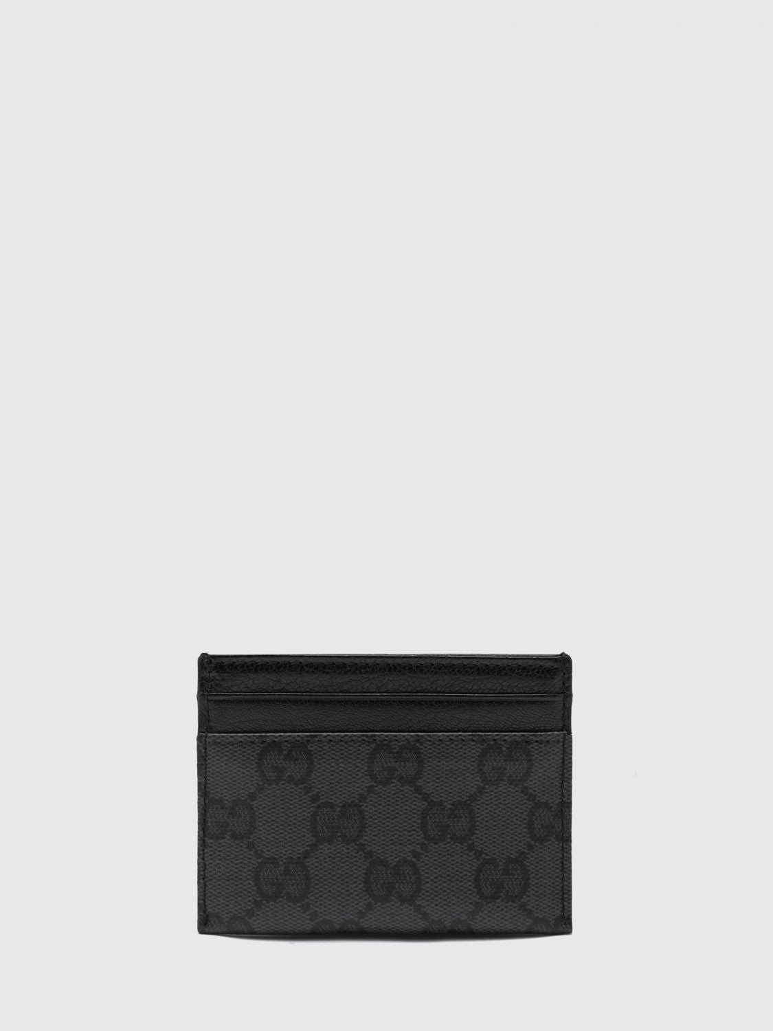 Gucci Men Gucci Gg Supreme Canvas Card Holder With Monogram And Leather Details GUCCI
