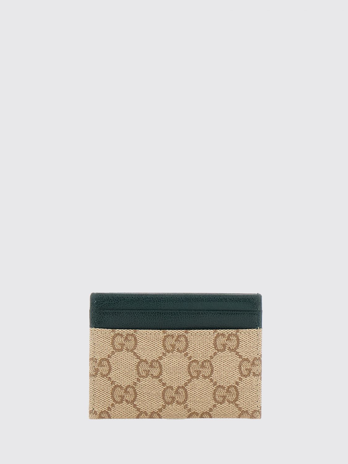 Gucci Men Gucci Gg Supreme Canvas Card Holder With Monogram And Leather Details GUCCI