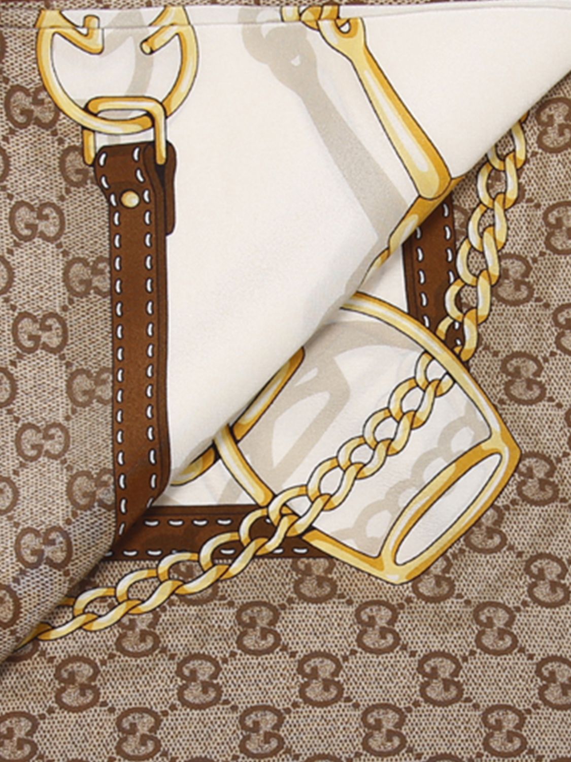 Gucci Women Gucci Multicolour Graphic Print Pure Silk Foulard GUCCI