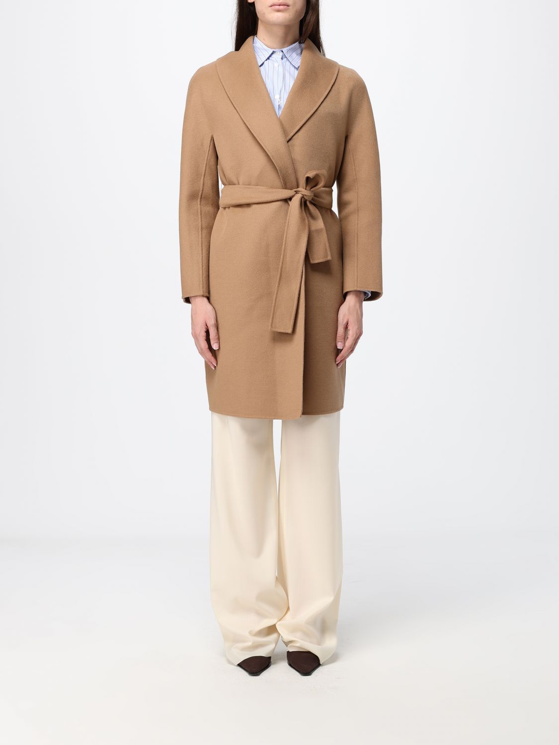 Max Mara Coat Woman Camel MAX MARA
