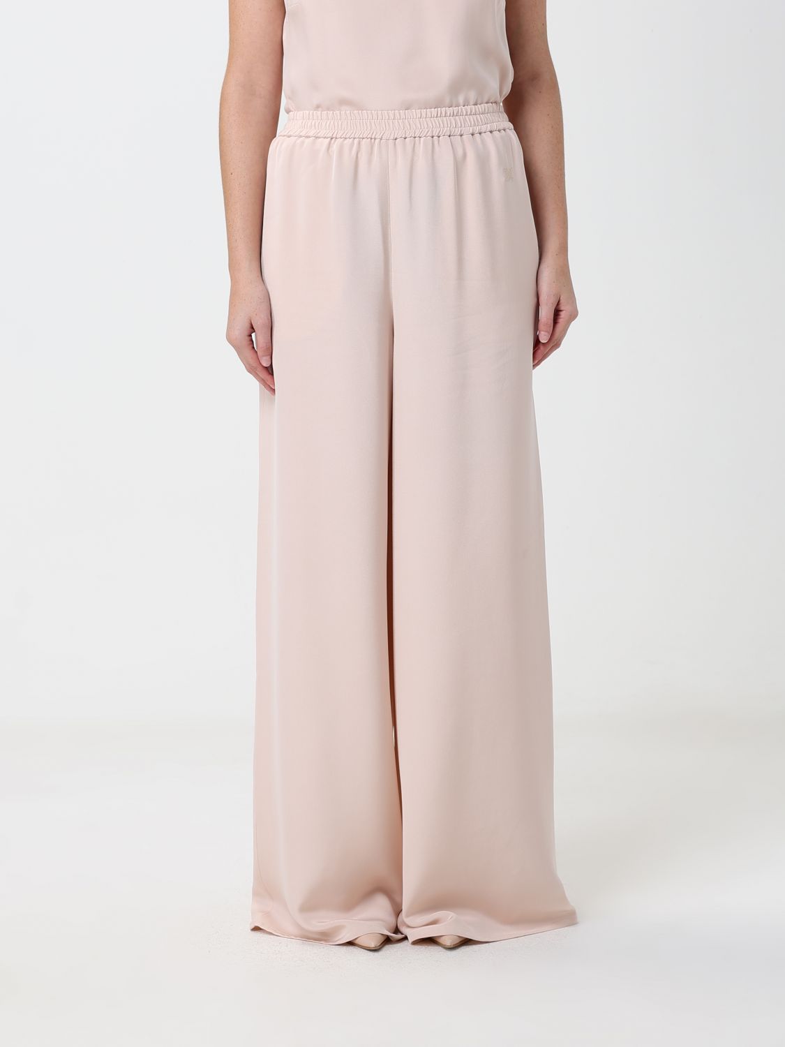 Max Mara Women Volonti  High-Waisted Silk Palazzo Trousers Max Mara With Elastic Waist MAX MARA