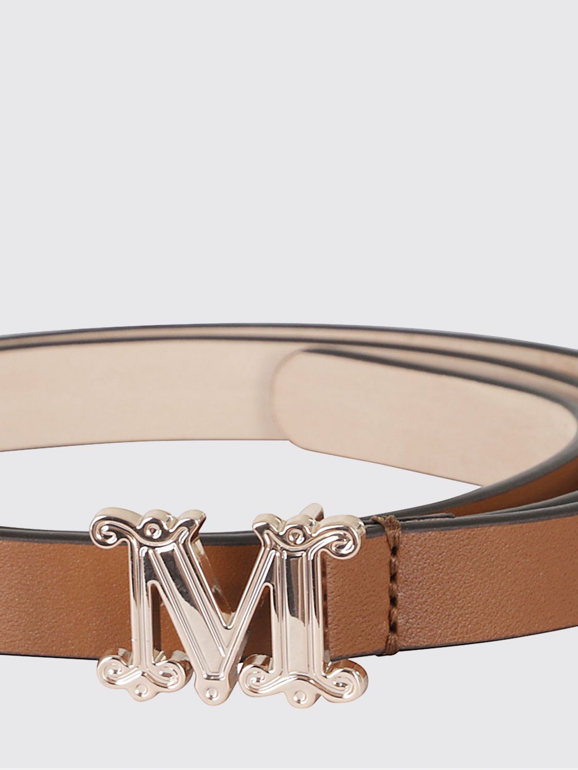 Max Mara Women Max Mara Leather Logo Buckle Belt MAX MARA