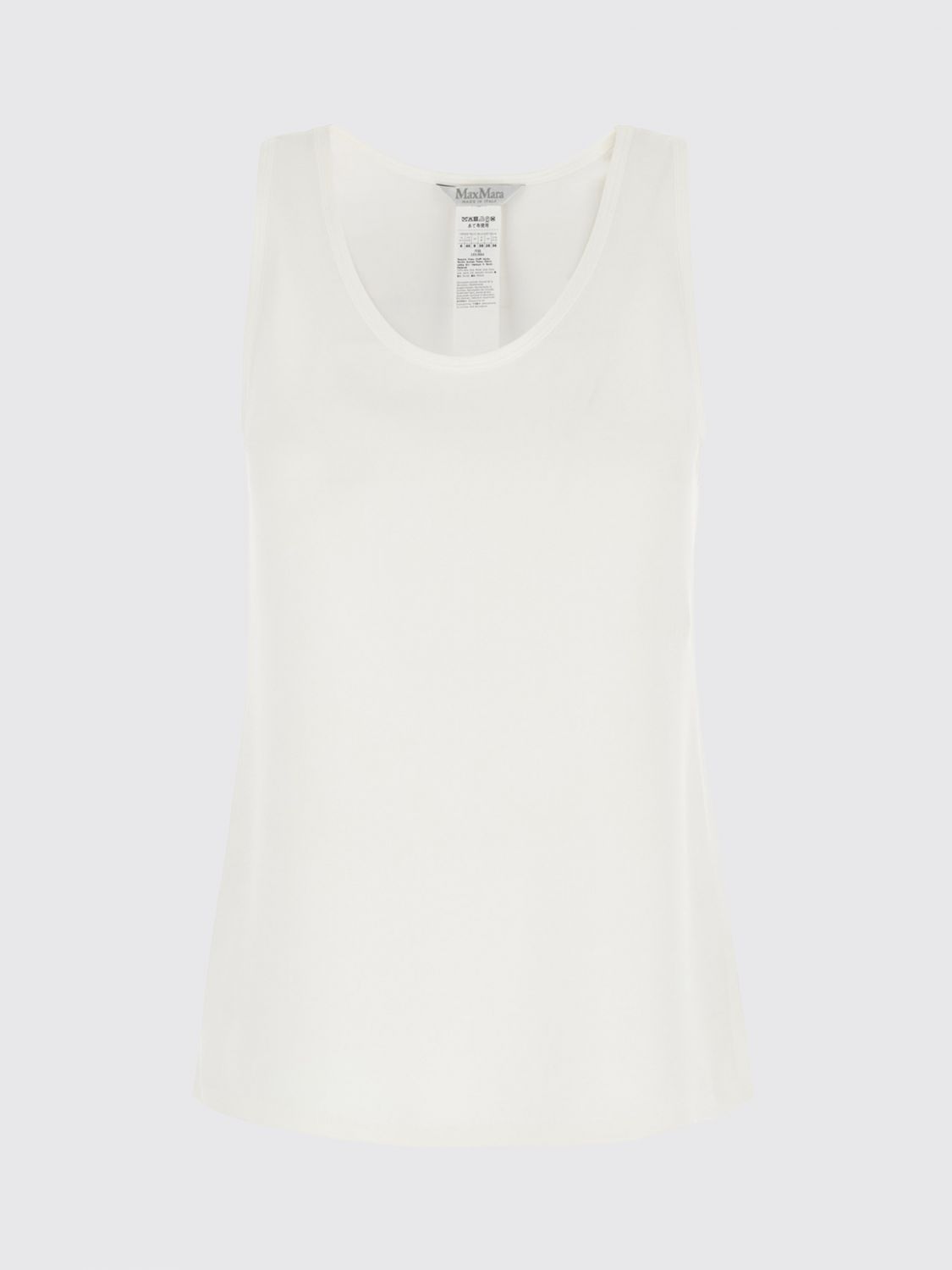Max Mara Women Max Mara Sleeveless U-Neck Slim Fit Criªpe De Chine Top MAX MARA