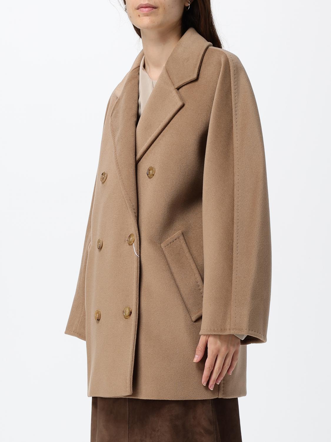 Max Mara Women Max Mara Double-Breasted Wool Caban Coat With Relaxed Fit And Lapel Collar MAX MARA