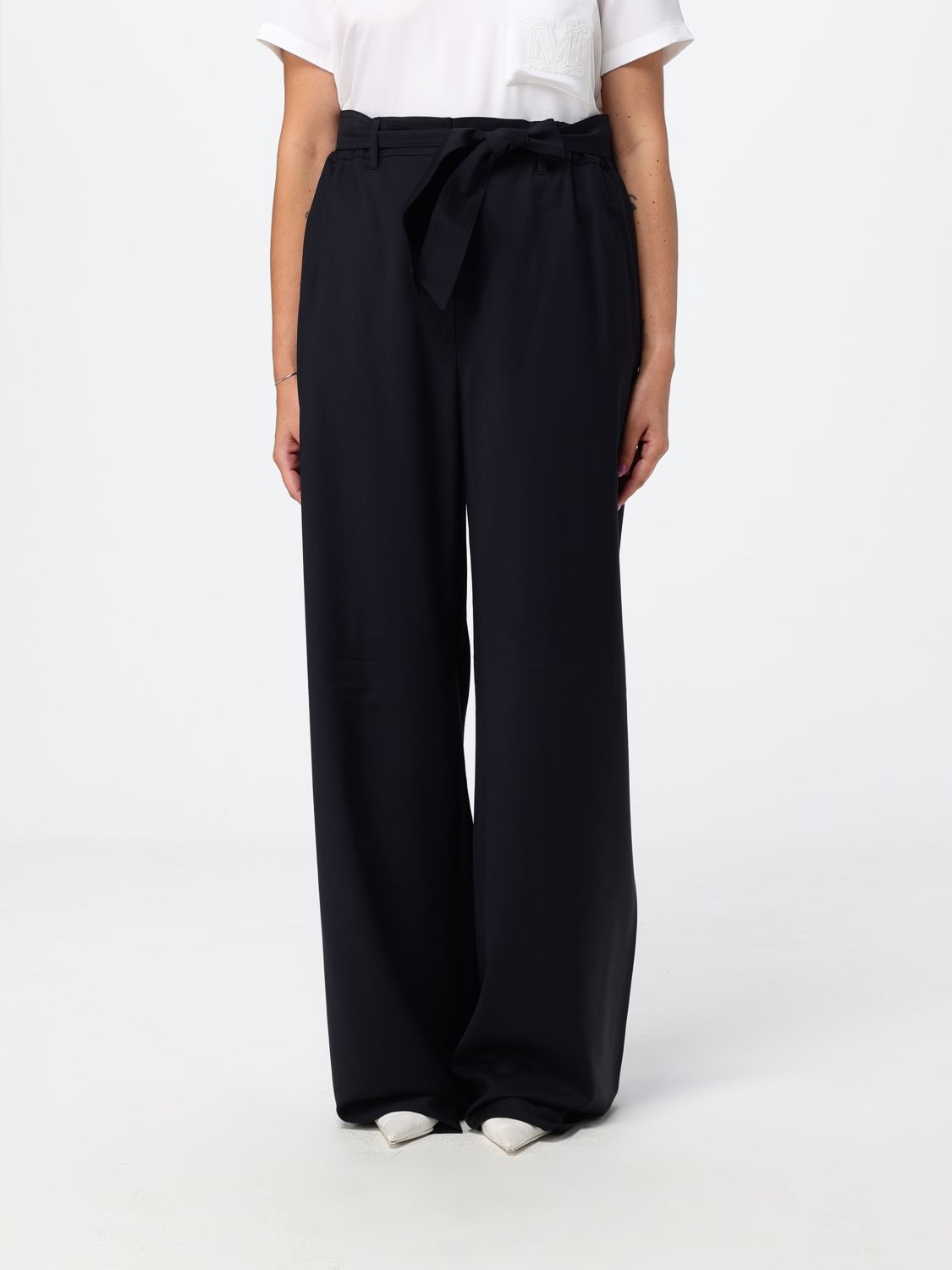 Max Mara Pants Woman Blue MAX MARA