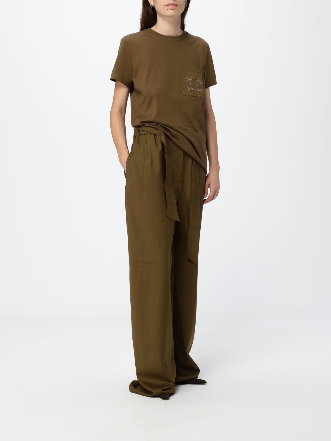 Max Mara Pants Woman Brown MAX MARA