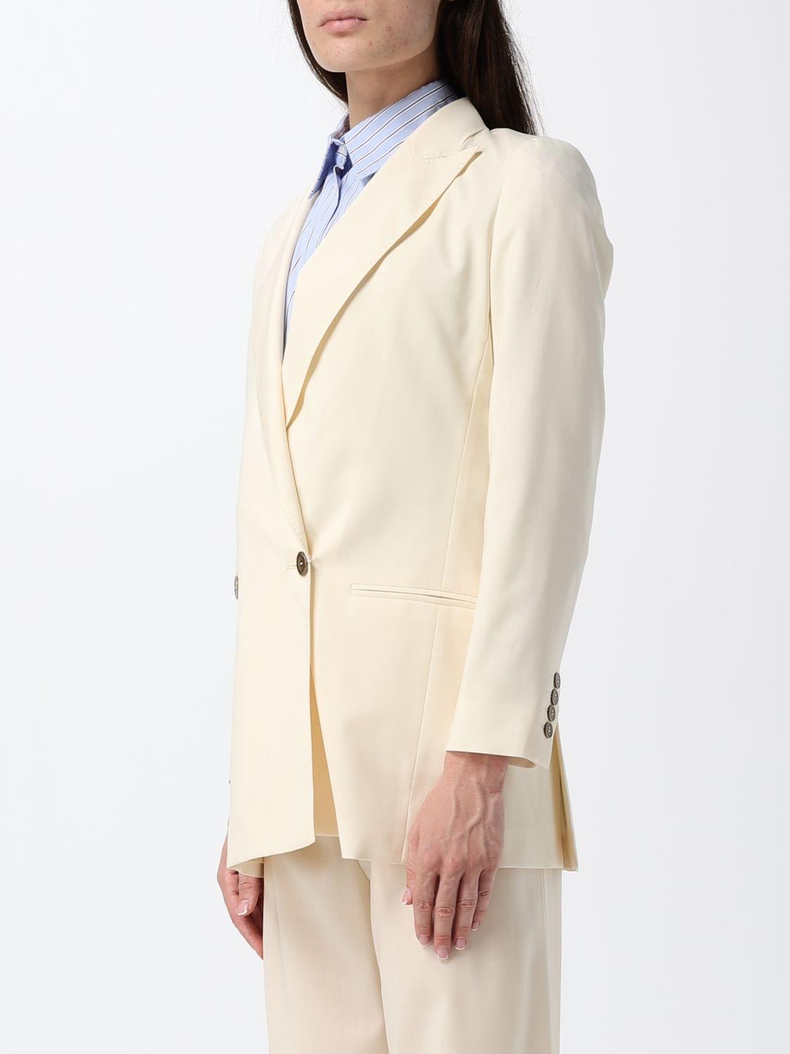 Max Mara Women Max Mara Double-Breasted Pure Wool Blazer With Peak Lapels MAX MARA