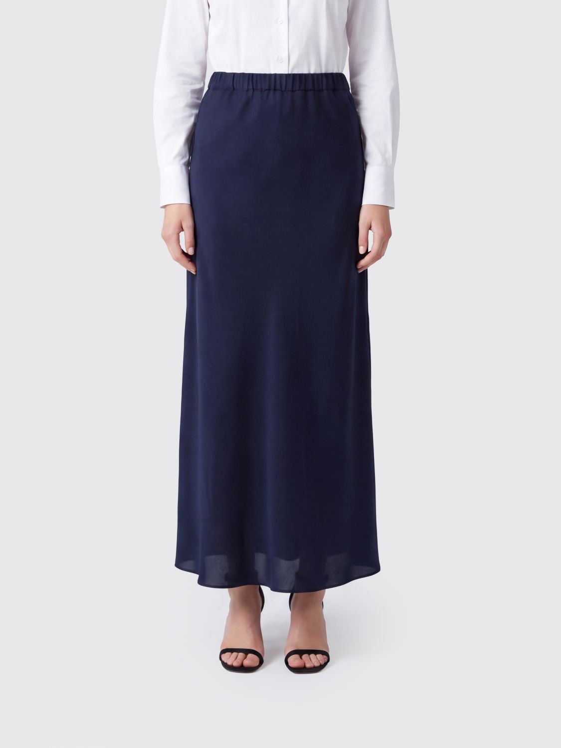 Max Mara Women High-Waisted Silk Criªpe Pencil Maxi Skirt Max Mara With Elasticated Waist MAX MARA