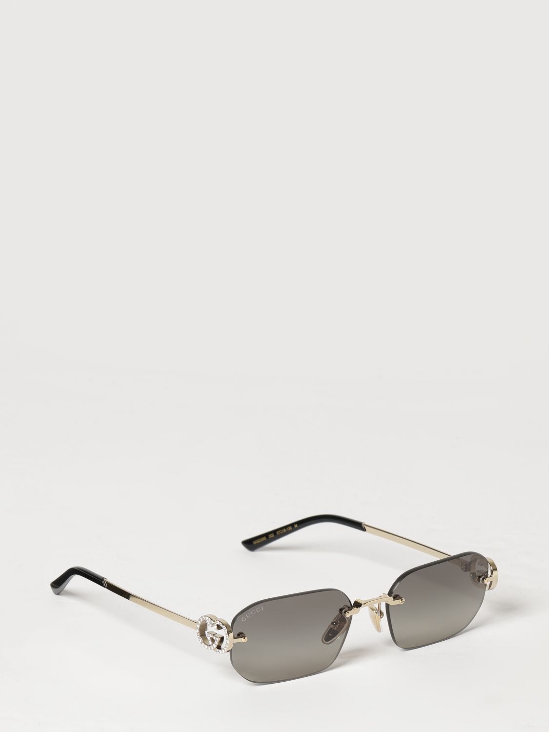 Gucci Women Gucci Gg Monogram Rectangular Metal Sunglasses GUCCI