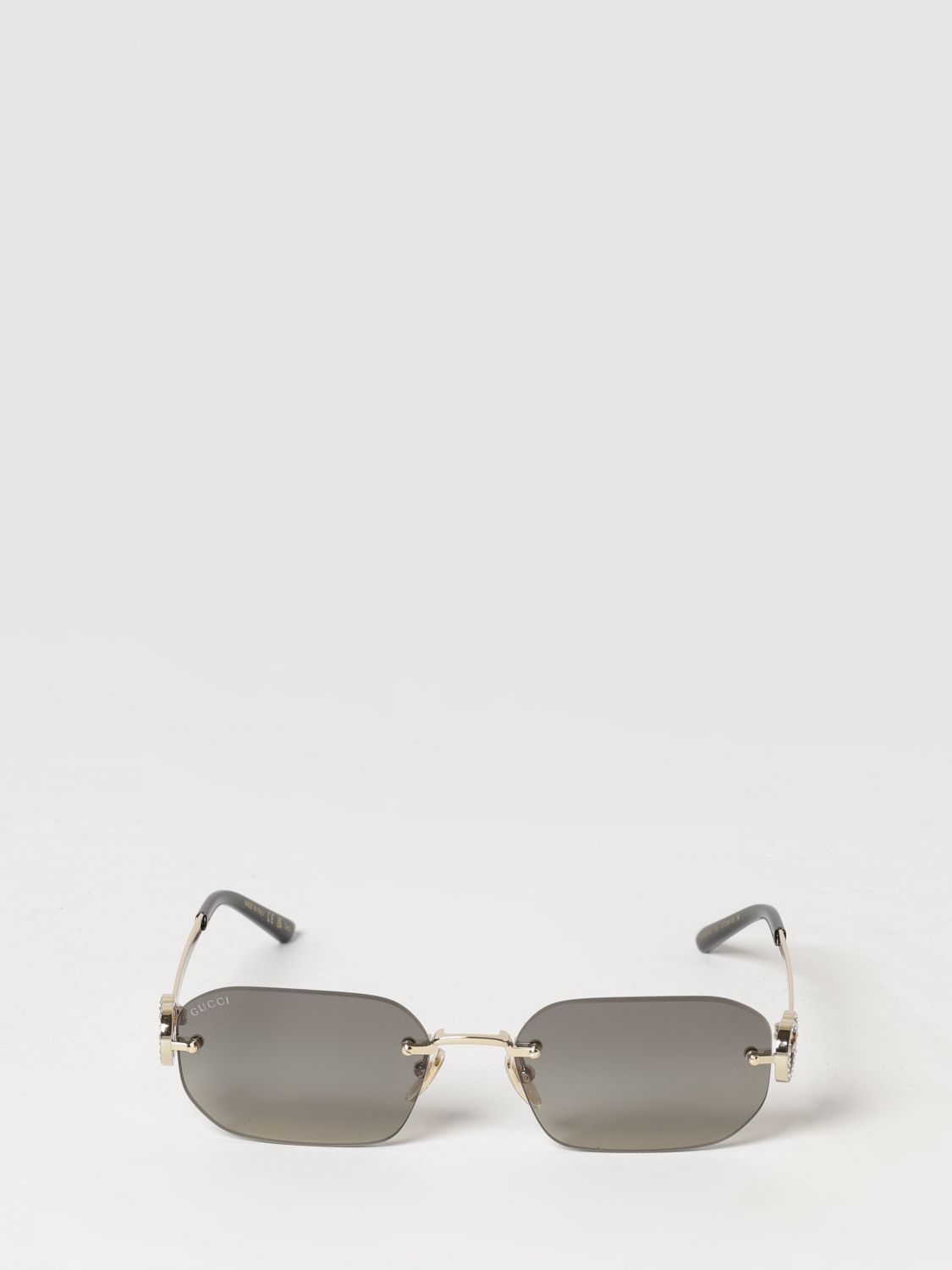 Gucci Women Gucci Gg Monogram Rectangular Metal Sunglasses GUCCI
