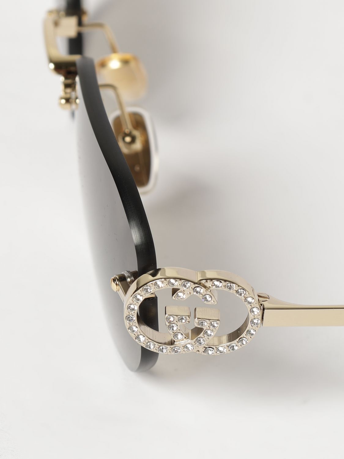 Gucci Women Gucci Gg Monogram Rectangular Metal Sunglasses GUCCI
