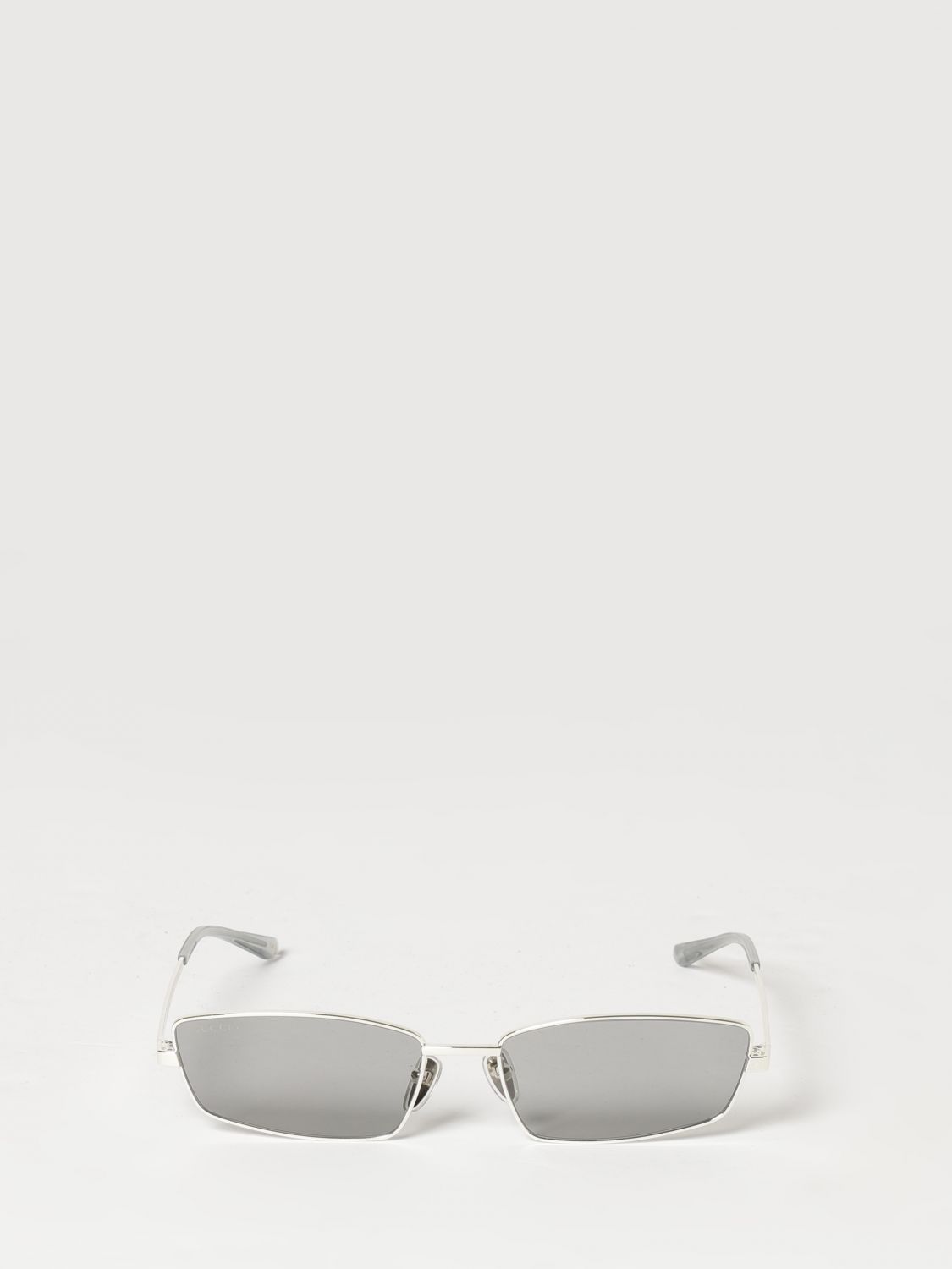 Gucci Engraved-Logo Rectangular Metal Sunglasses GUCCI