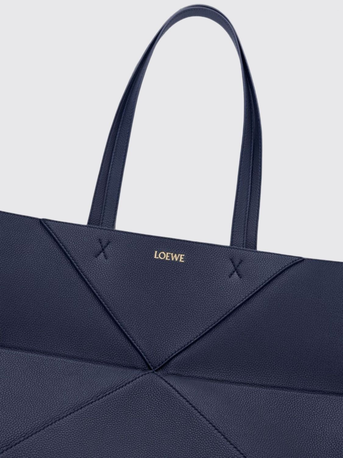 Loewe Women Loewe Puzzle Fold Medium Calfskin Leather Tote Bag With Double Handle LOEWE