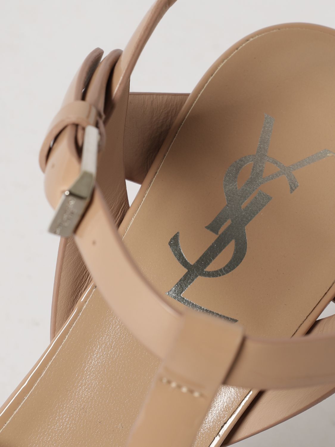Saint Laurent Women Saint Laurent Tribute High-Heel Platform Sandals In Patent Leather SAINT LAURENT