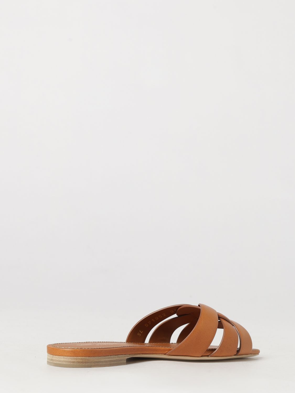 Saint Laurent Tribute Smooth Calf Leather Low-Heeled Mule Sandals SAINT LAURENT