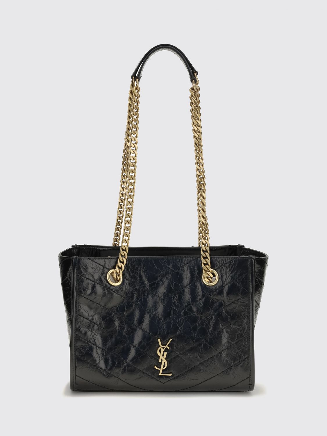 Saint Laurent Women Niki Bag Saint Laurent In Quilted Calfskin With Chevron Pattern SAINT LAURENT