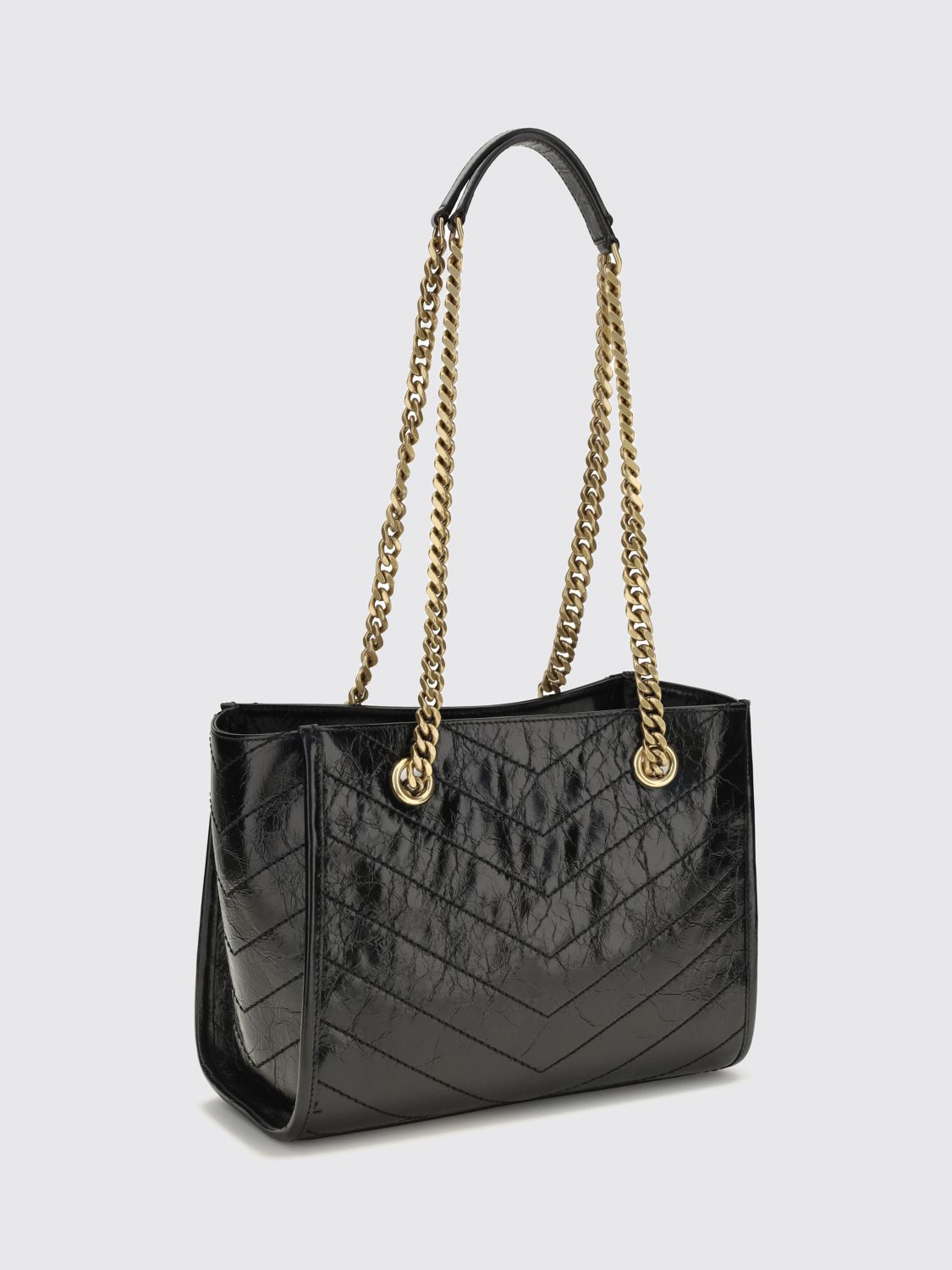 Saint Laurent Women Niki Bag Saint Laurent In Quilted Calfskin With Chevron Pattern SAINT LAURENT