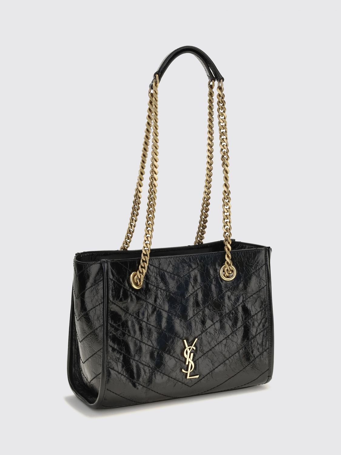 Saint Laurent Women Niki Bag Saint Laurent In Quilted Calfskin With Chevron Pattern SAINT LAURENT
