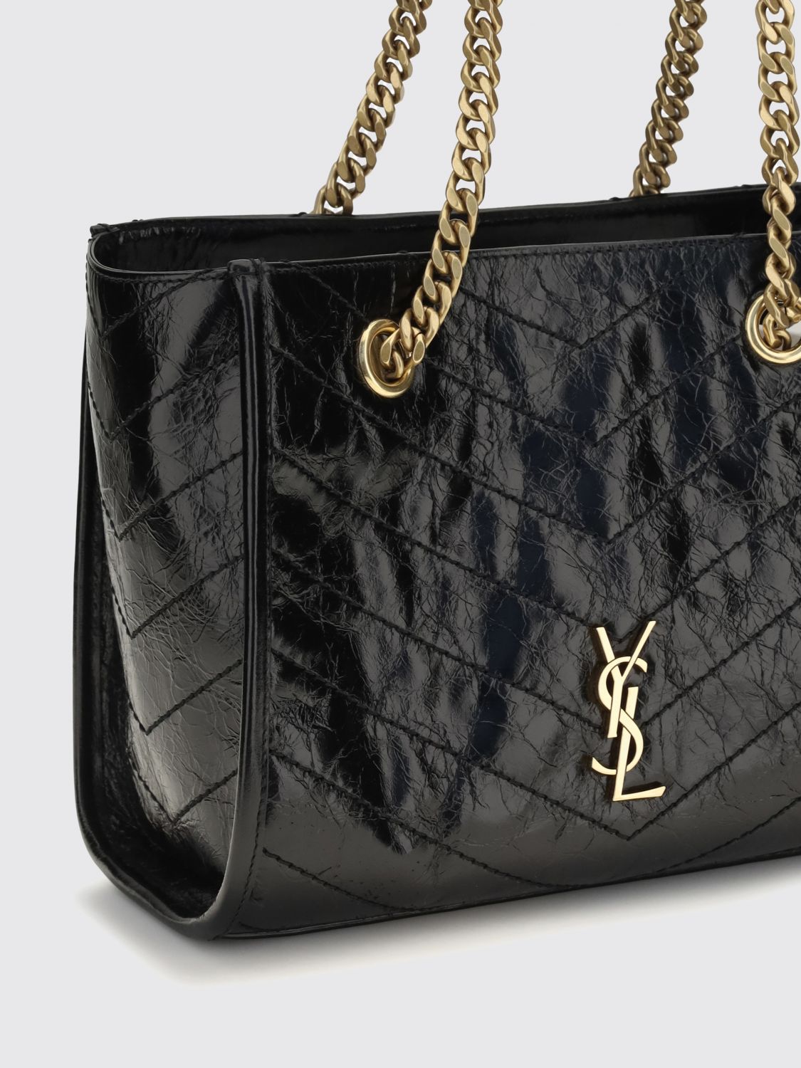 Saint Laurent Women Niki Bag Saint Laurent In Quilted Calfskin With Chevron Pattern SAINT LAURENT