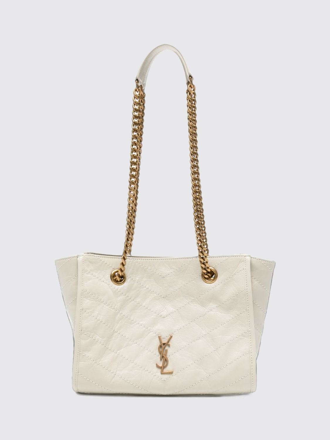 Saint Laurent Women Niki Bag Saint Laurent In Quilted Calfskin With Chevron Pattern SAINT LAURENT