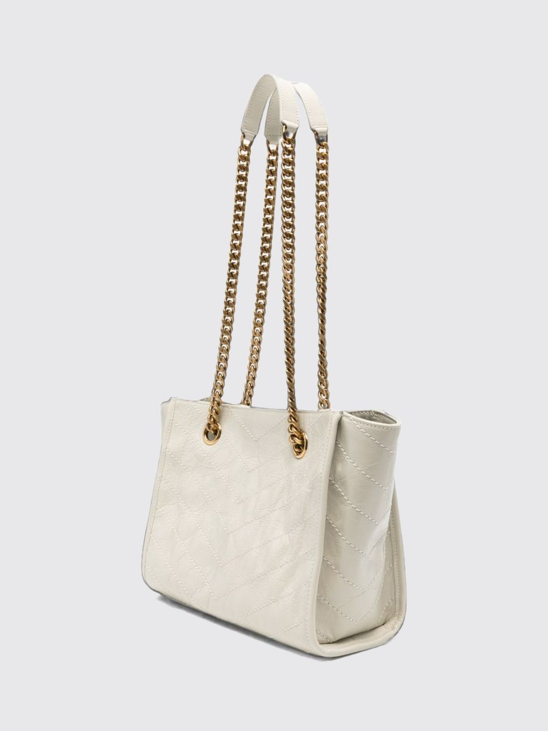 Saint Laurent Women Niki Bag Saint Laurent In Quilted Calfskin With Chevron Pattern SAINT LAURENT