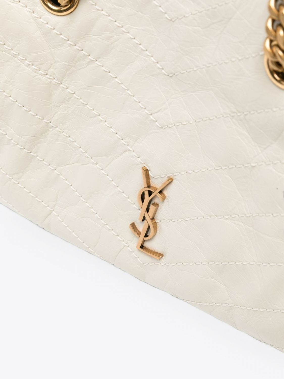 Saint Laurent Women Niki Bag Saint Laurent In Quilted Calfskin With Chevron Pattern SAINT LAURENT