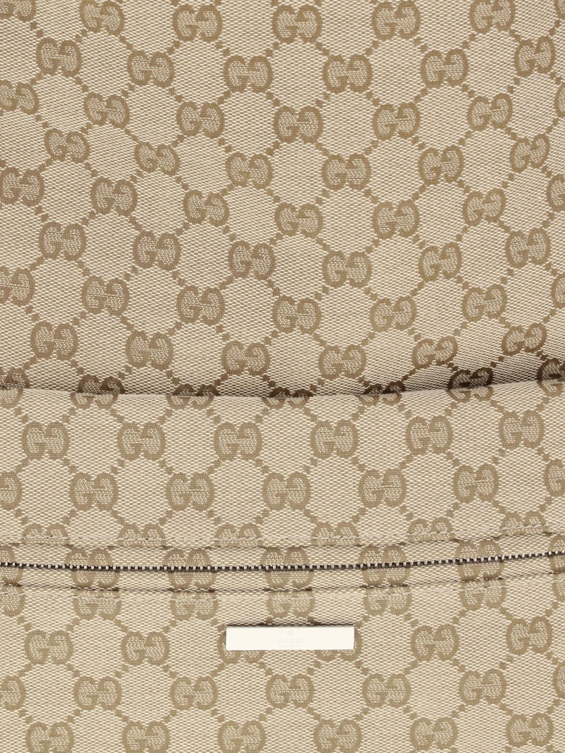 Gucci Men Gucci Gg Monogram Jacquard Fabric Backpack With Padded Straps GUCCI