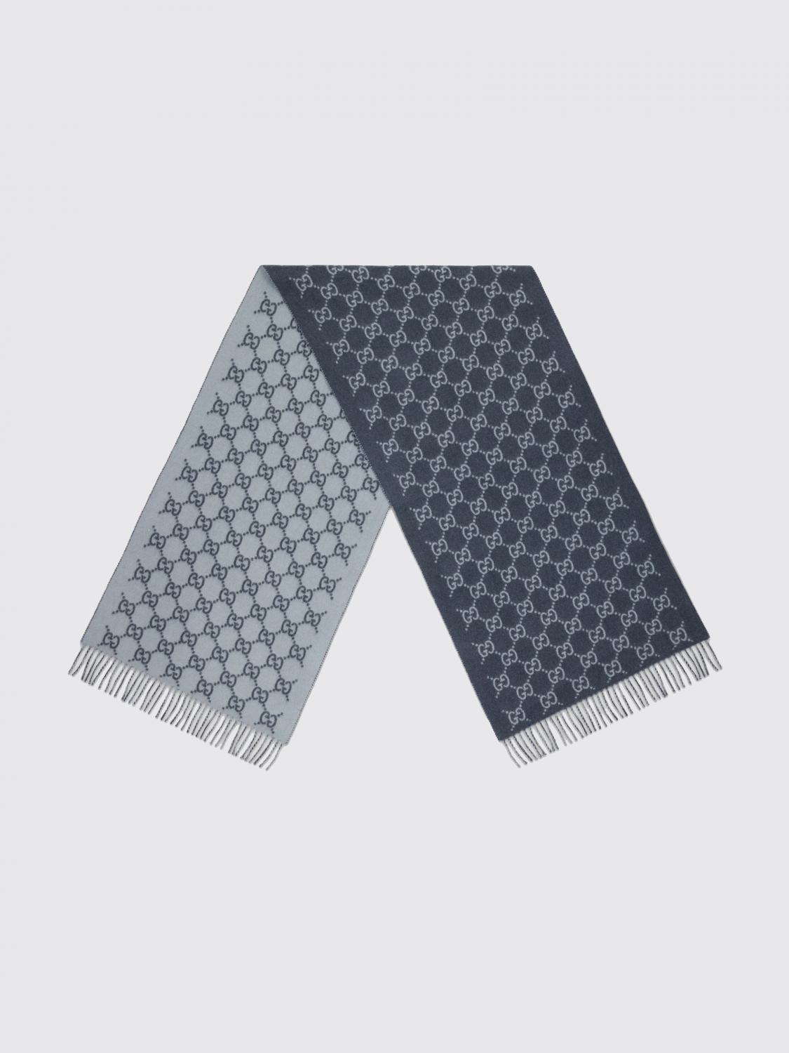 Gucci Men Gucci Gg Logo Pure Cashmere Scarf GUCCI